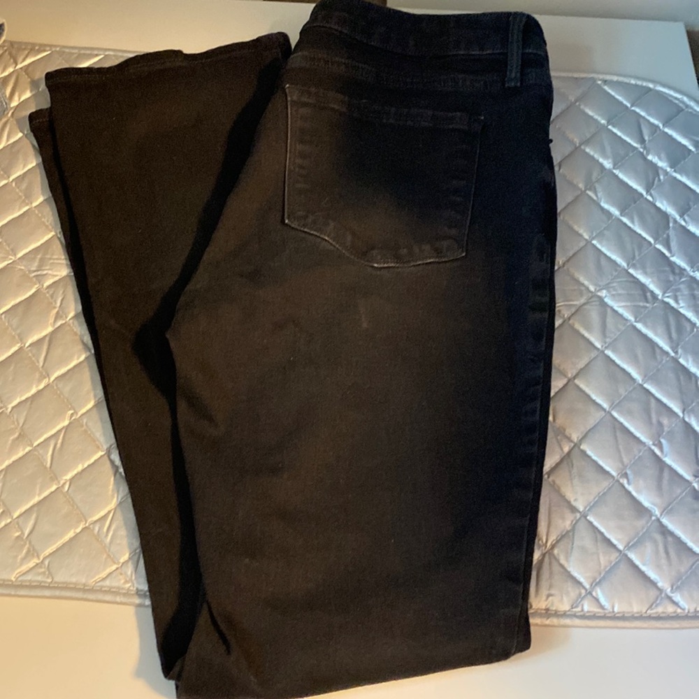 Old Navy black washed mid rise kicker boot cut jeans